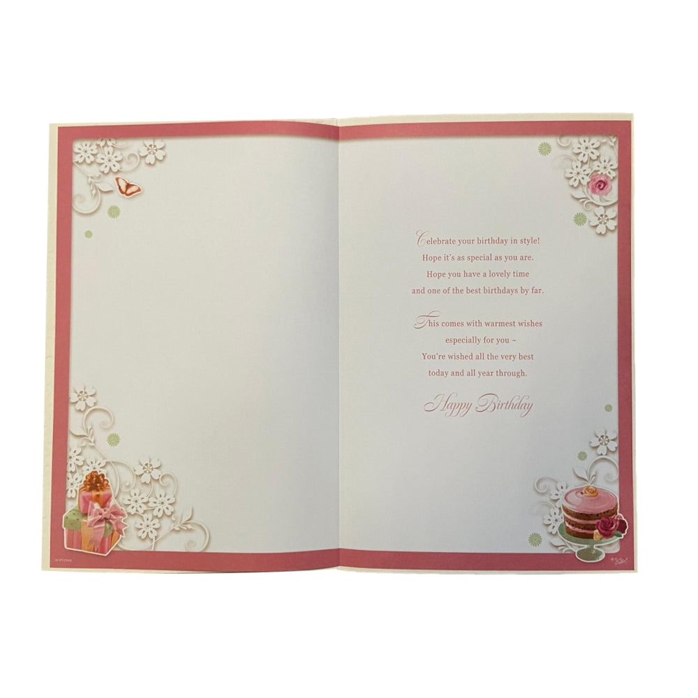 40th Female Birthday Card Sentimental Verse Large