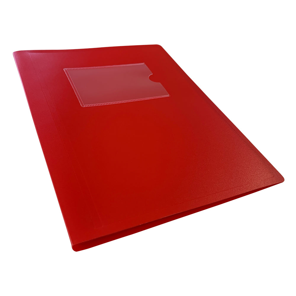 A5 Red Flexible Cover 20 Pocket Display Book