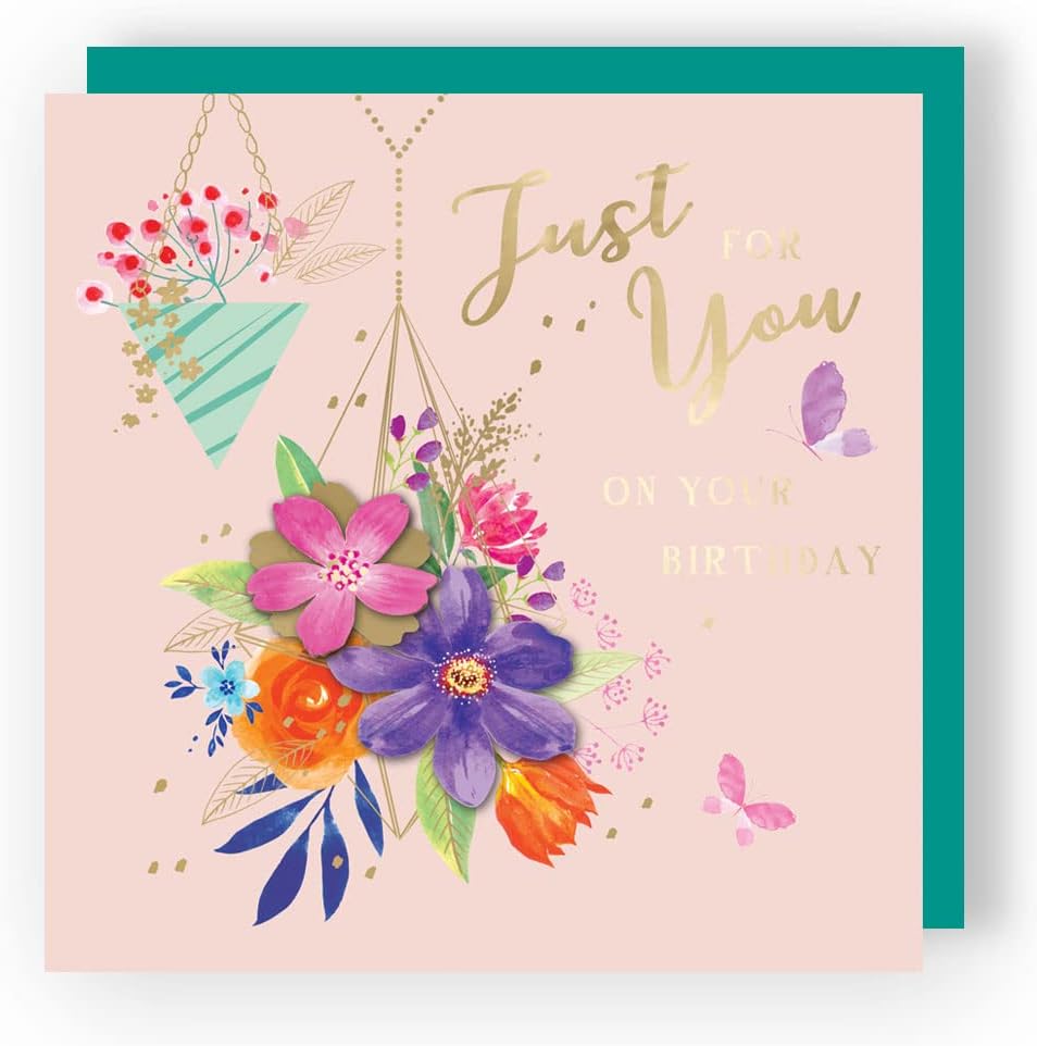 Hanging Flower Baskets Birthday Card