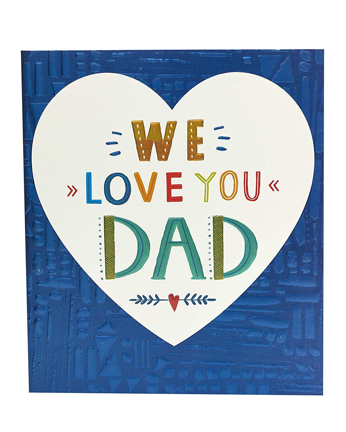 Heart We Love You Dad Father's Day Card Our Dad 