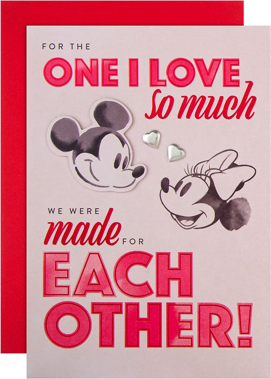 Disney's Mickey and Mouse Design One I Love Valentine's Day Card