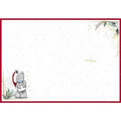 Bear With Sign Post Open Christmas Card