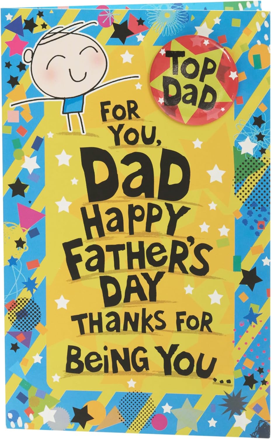 Bold Graphics Father's Day Card with Badge