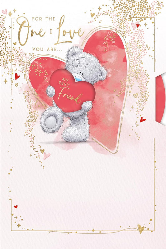 Bear Holding Heart One I Love Valentine's Day Card