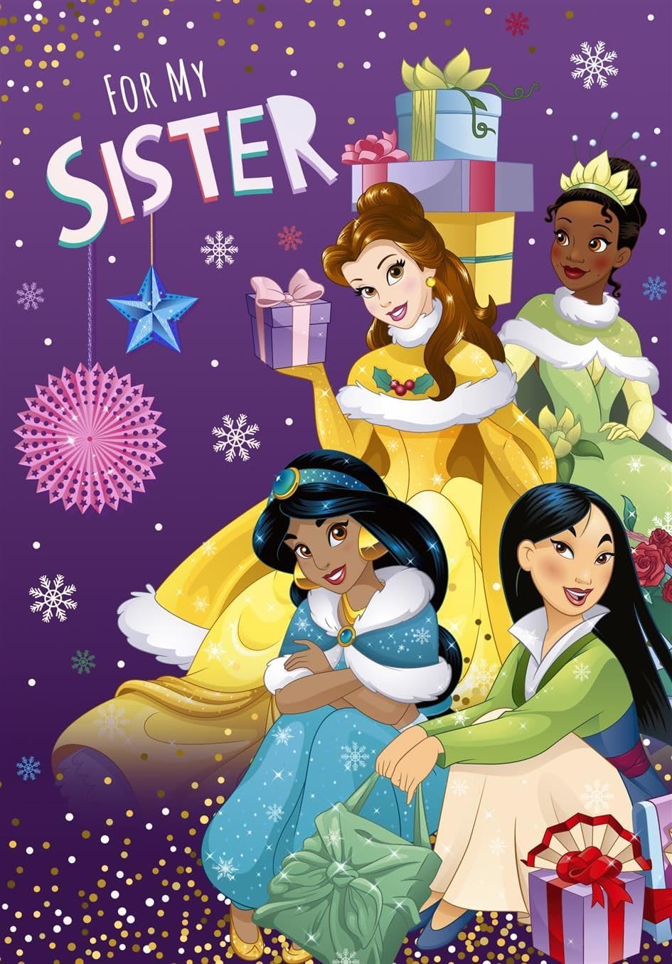 Disney Princess Sister Christmas Card