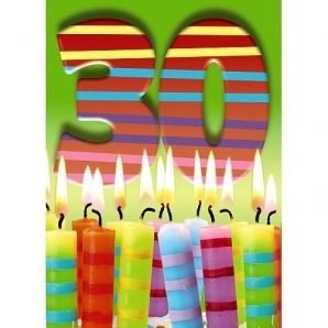 Happy 30th Birthday 3D Holographic Greetings Card For Him Or Her