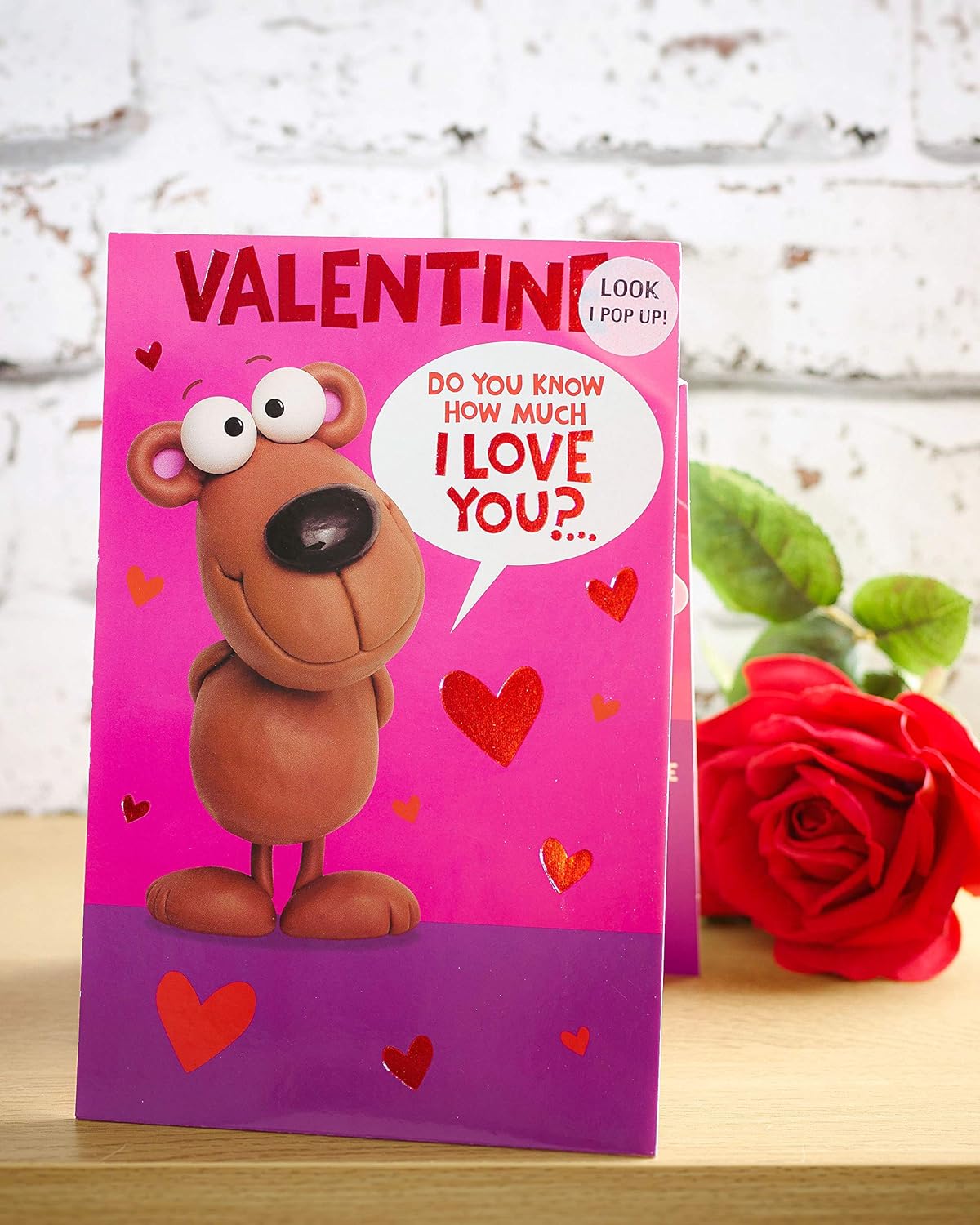 Cartoon Pop-Up Valentine's Day Card