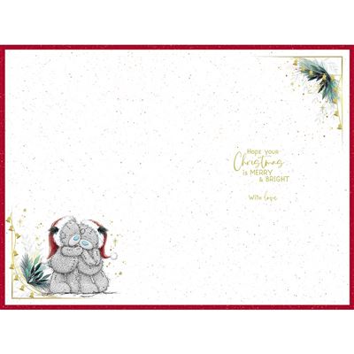 Bears Holding Frame Daughter And Partner Christmas Card