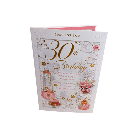 On Your 30th Birthday Female Opacity Card