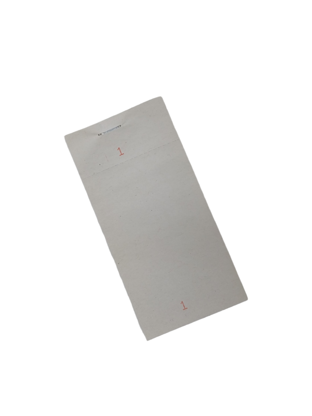 Pack of 50 63mm x 127mm Plain White Numbered Service Pads