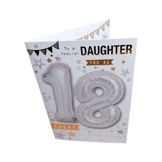 To a Special Daughter You're 18 Balloon Boutique Greeting Card