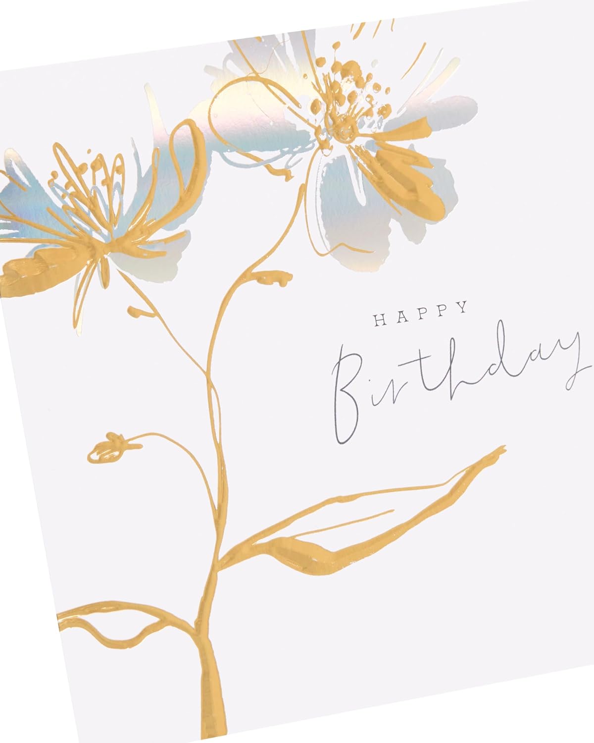 Foil Flower Design From The Camden Collection Birthday Card