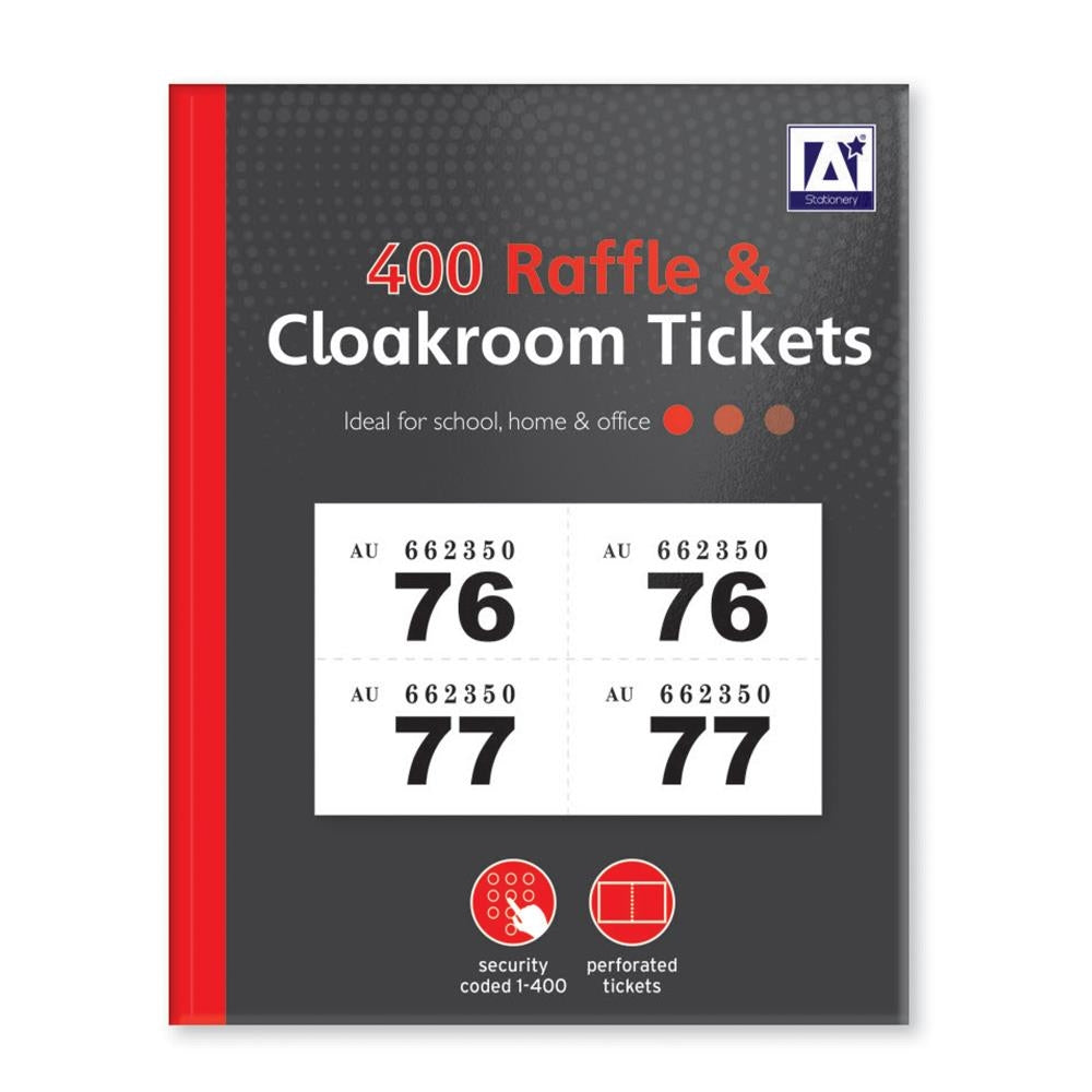 1 to 400 Raffle and Clockroom Tickets 