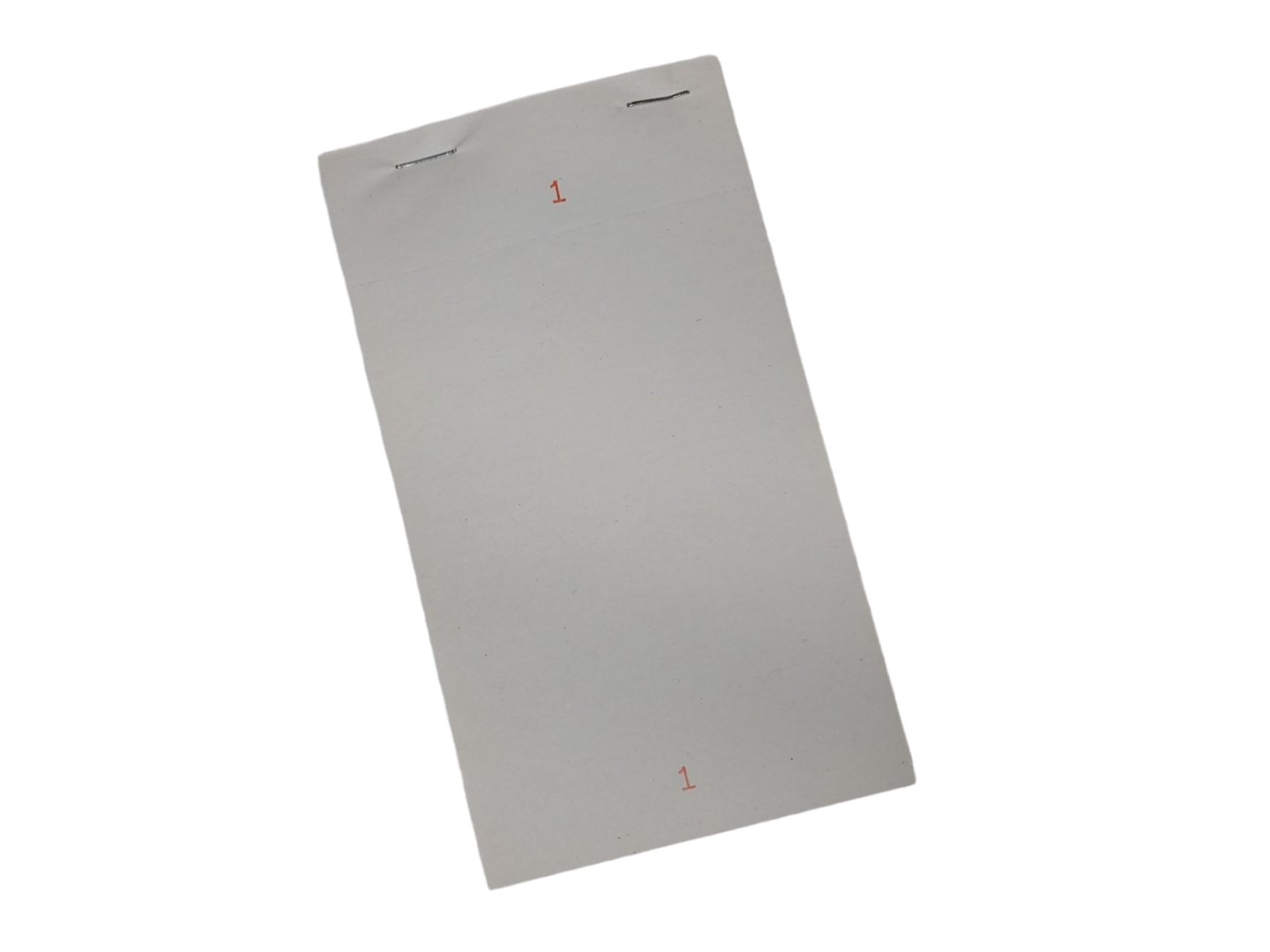 Pack of 50 95mm x 165mm Plain White Numbered Service Pads