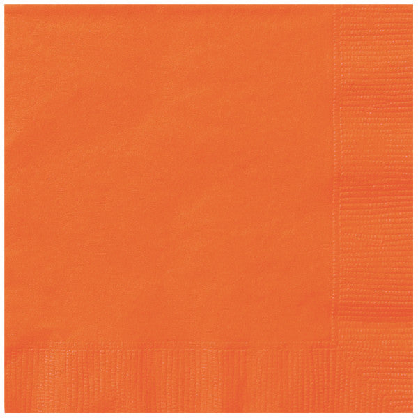 Pack of 20 Pumpkin Orange Solid Luncheon Napkins