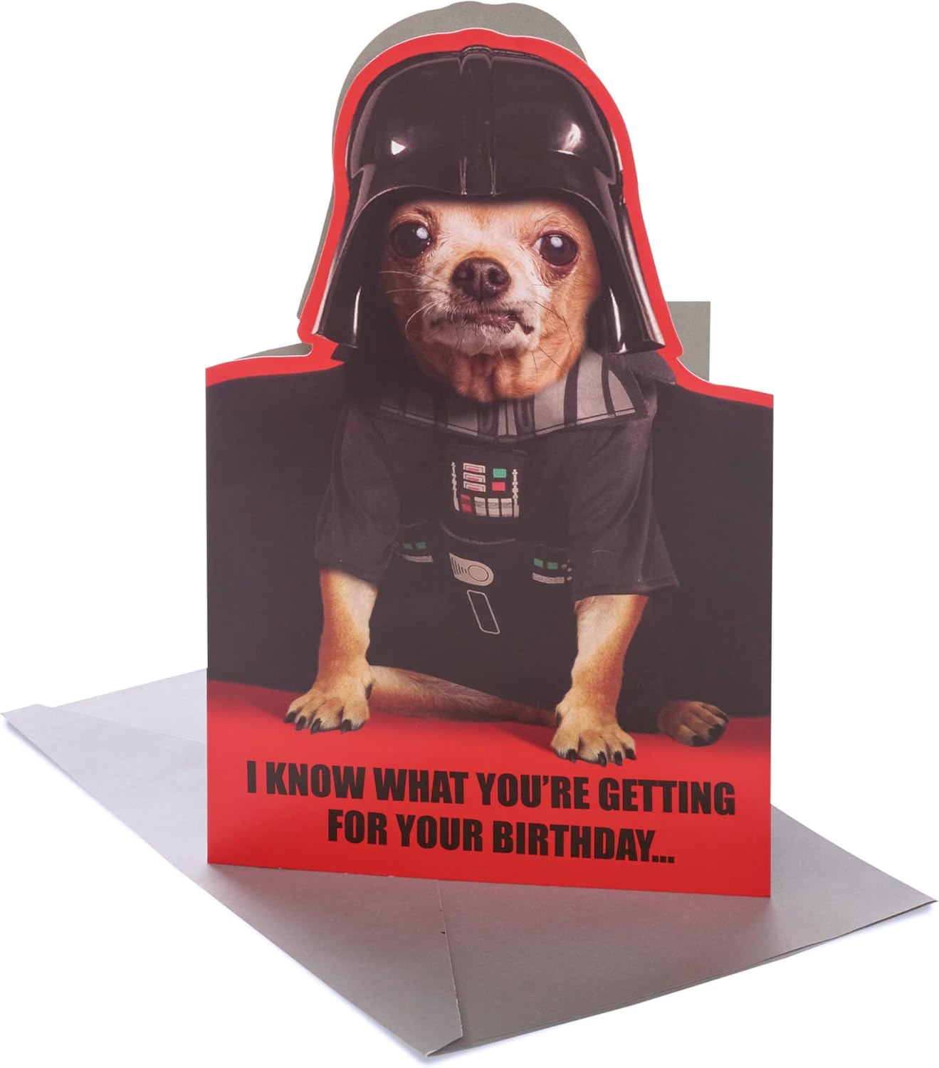 Disney Star Wars Funny Dog Vader Design Birthday Card