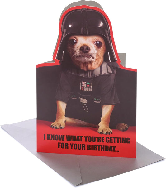 Disney Star Wars Funny Dog Vader Design Birthday Card