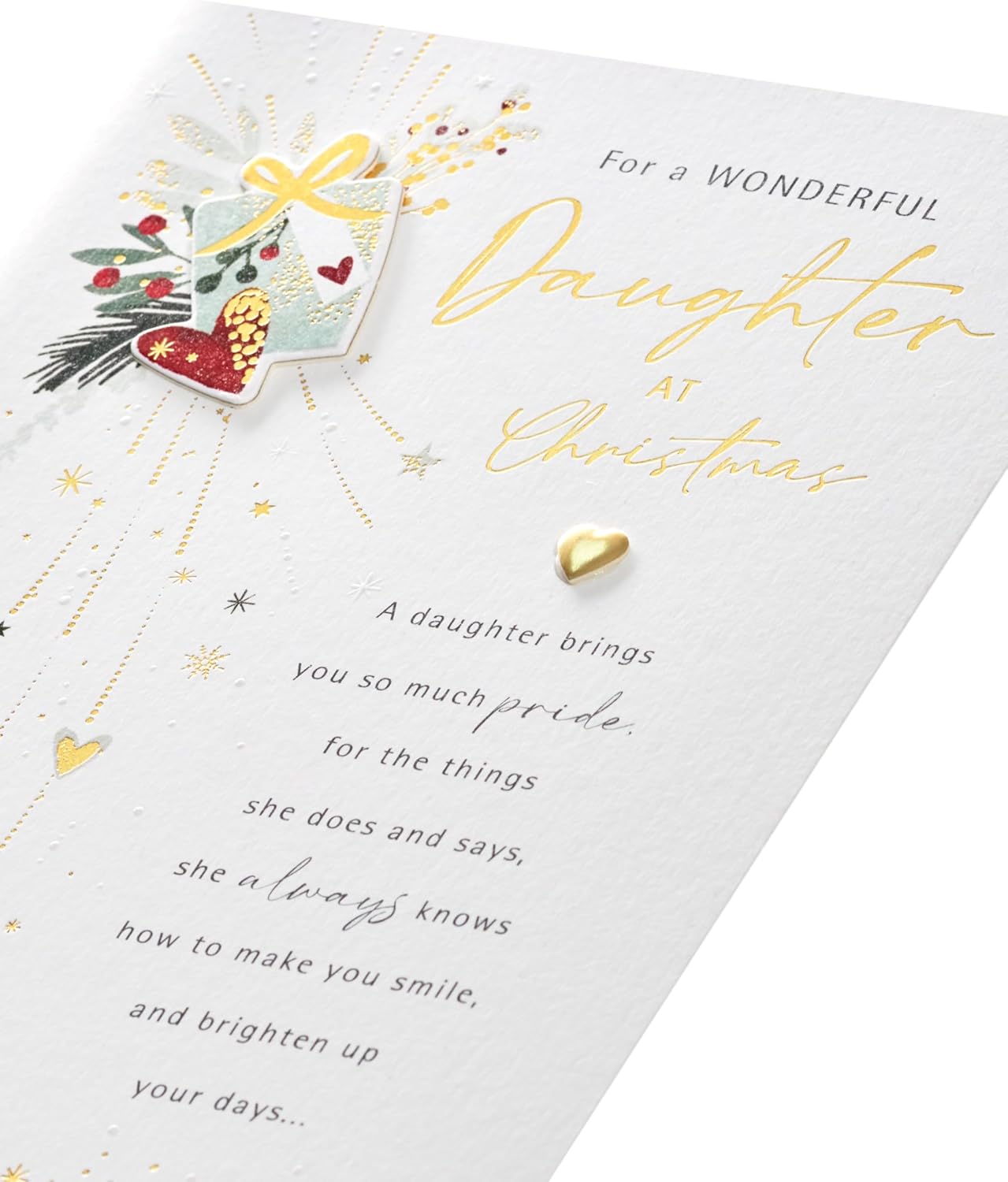 Sentimental Design Daughter Christmas Card