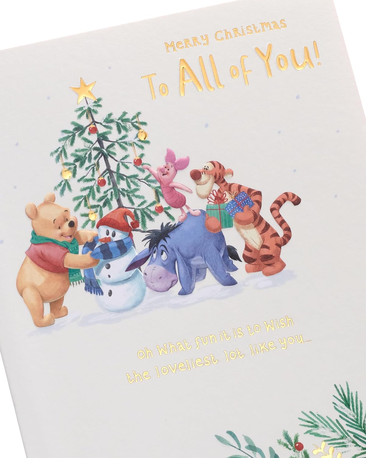 All of You Christmas Card Disney Winnie the Pooh & Friends Design