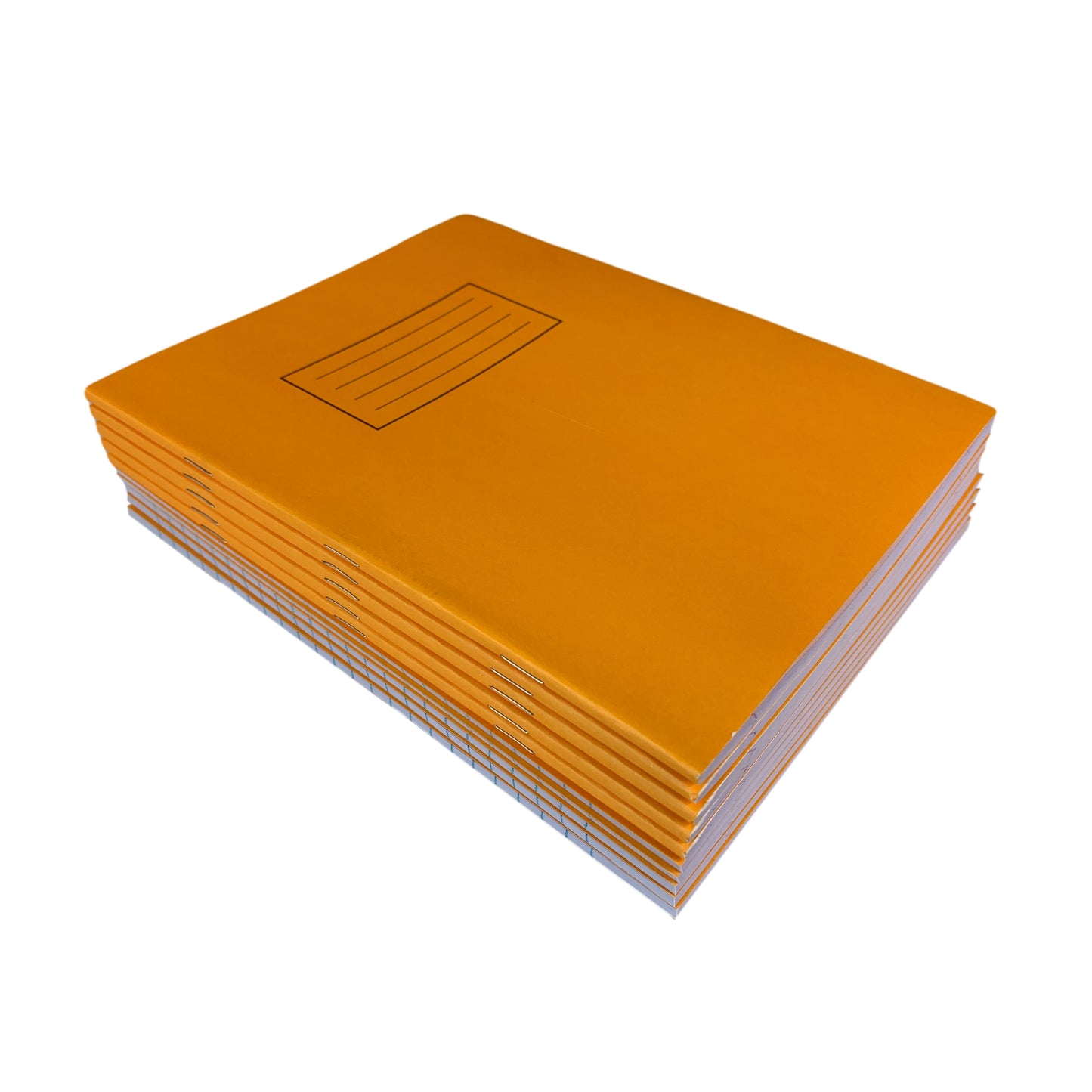 Pack of 50 Janrax 9x7" Orange 80 Pages Feint and Ruled Exercise Books