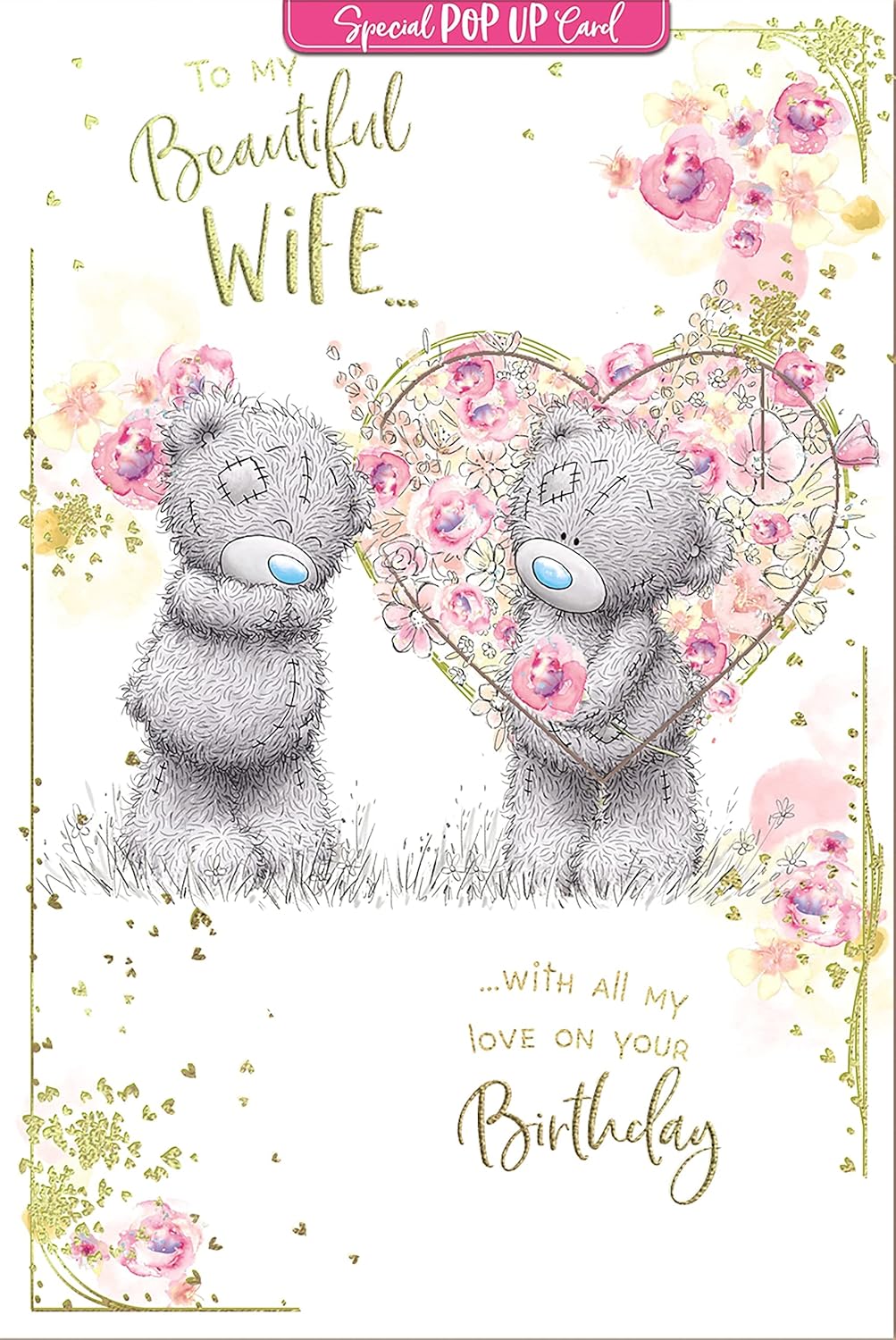 Bear With Heart Beautiful Birthday Card