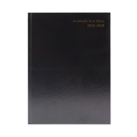 2024-2025 A4 Day Per Page Black Academic Diary