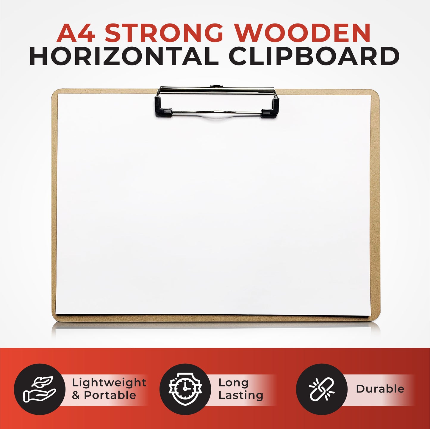 A4 Wooden Horizontal Clipboard by Janrax