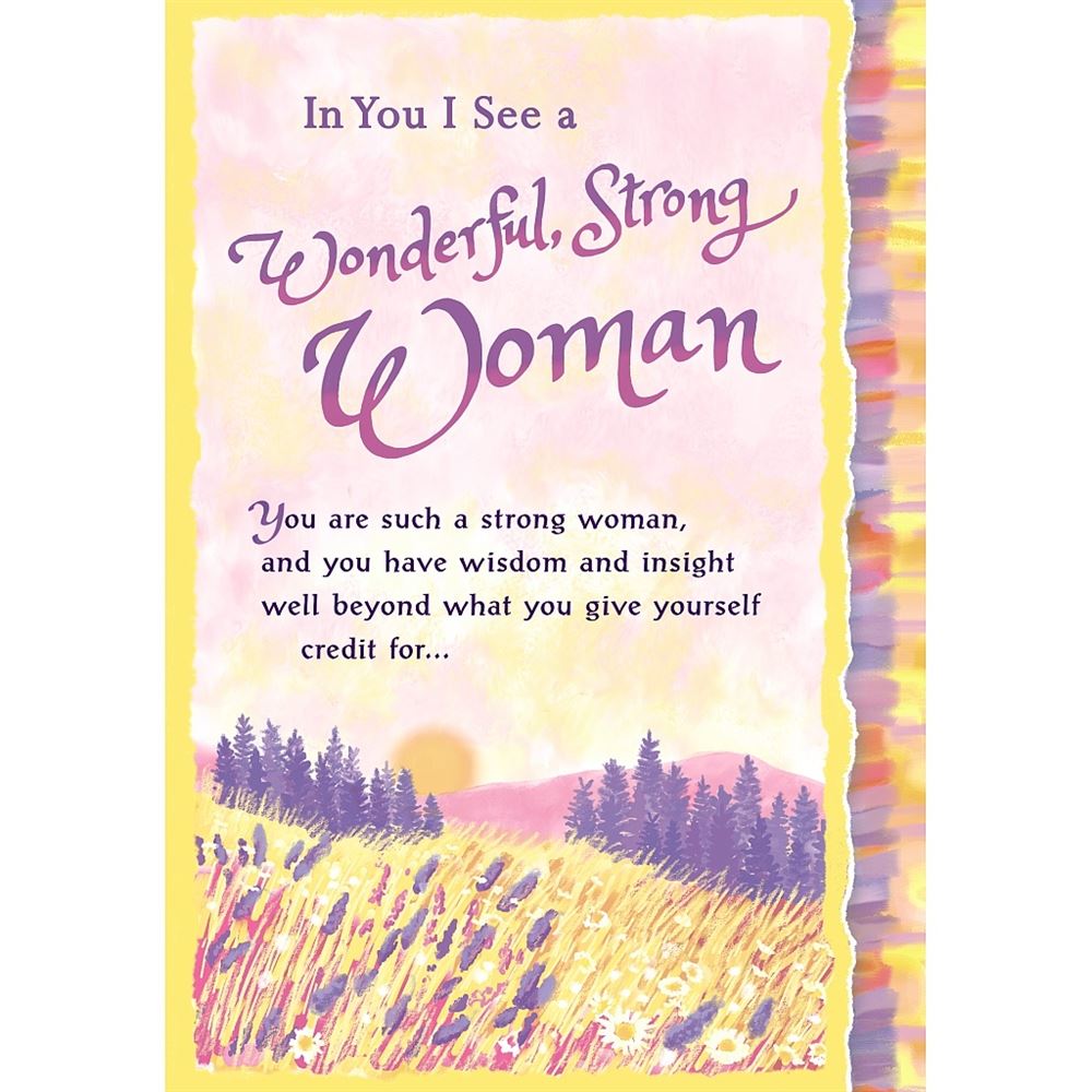 A Wonderful Strong Woman Sentimental Verses Keepsake Greeting Card