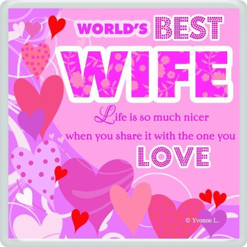 World's Best wife... Sentimental Fridge Magnet - Christmas, Birthday Gift