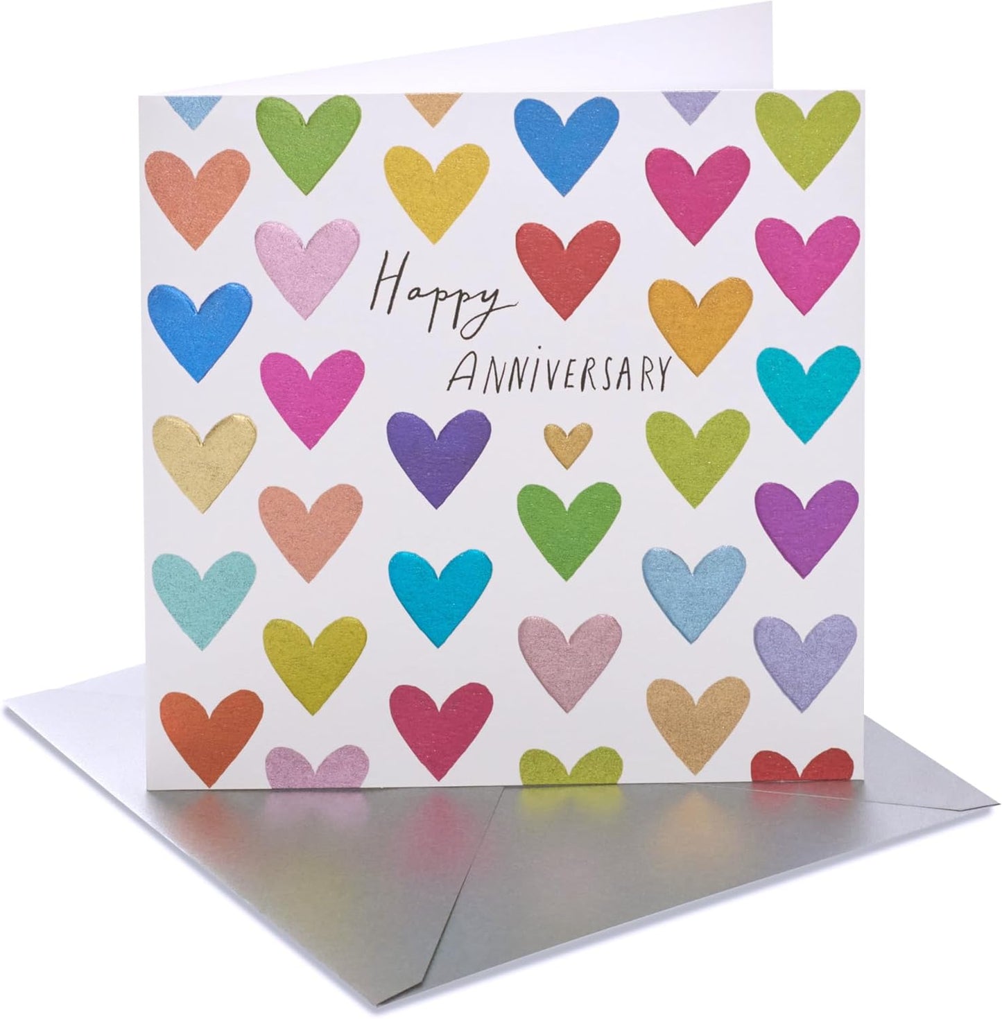 Shiny Hearts Design Anniversary Card