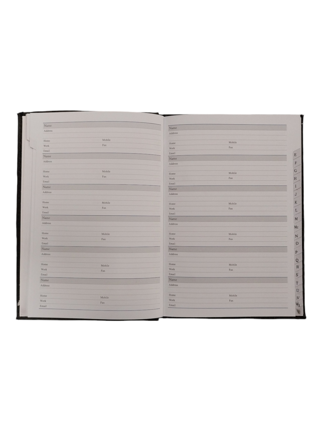 A5 Black Address Book