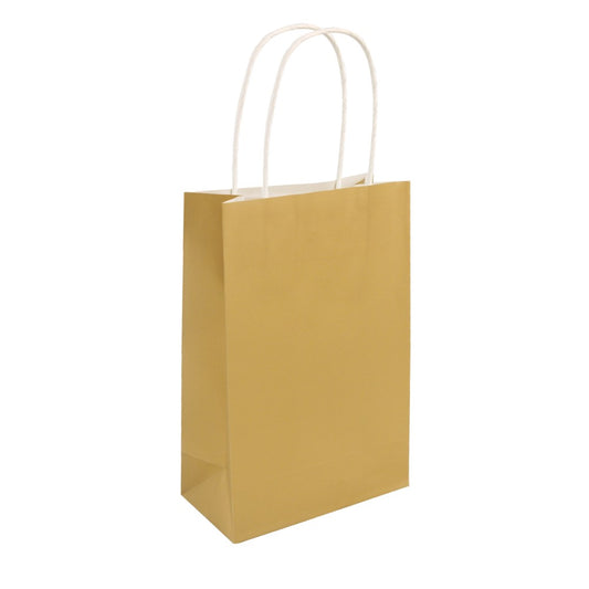 Pack of 6 Gold Party Bags with Handle