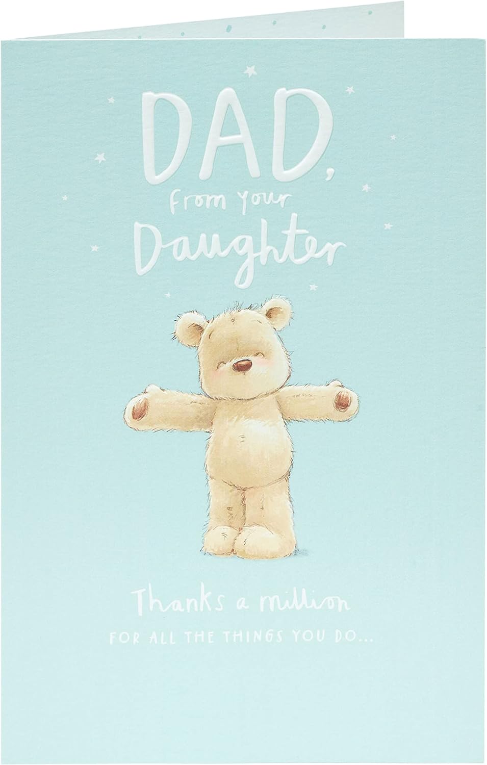 Adorable Teddy Design From Daughter Father's Day Card