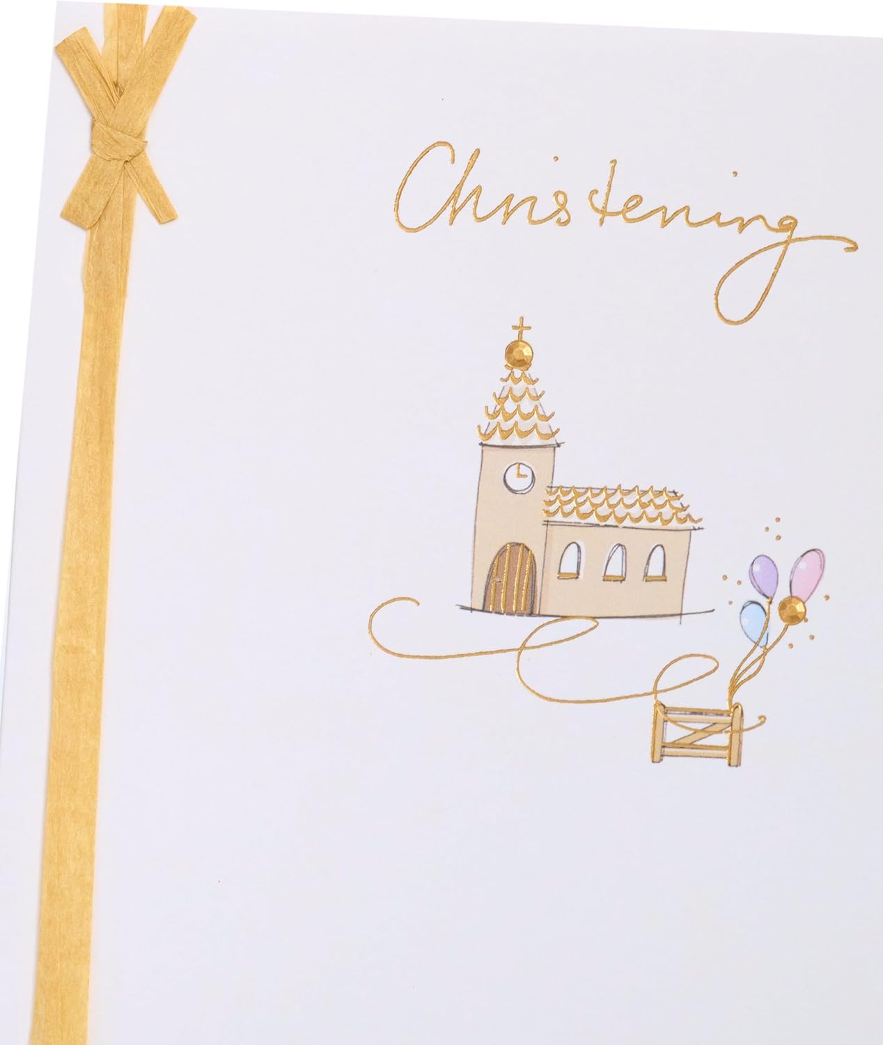 Little Church Design Christening Card