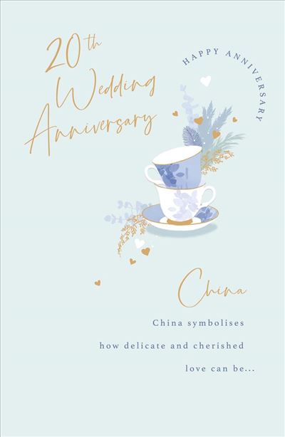 20th Wedding Anniversary Card