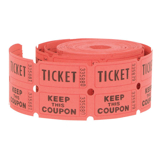 Pack of 500 Double Admission Ticket Roll