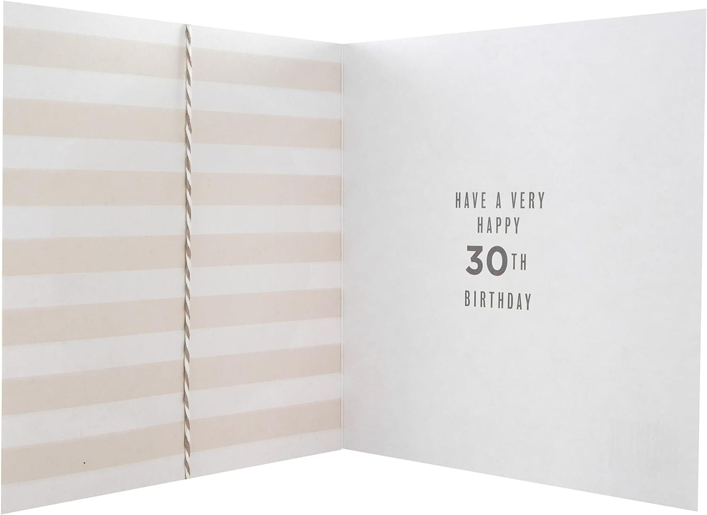 Stylish Striped Pattern Design 30th Birthday Card