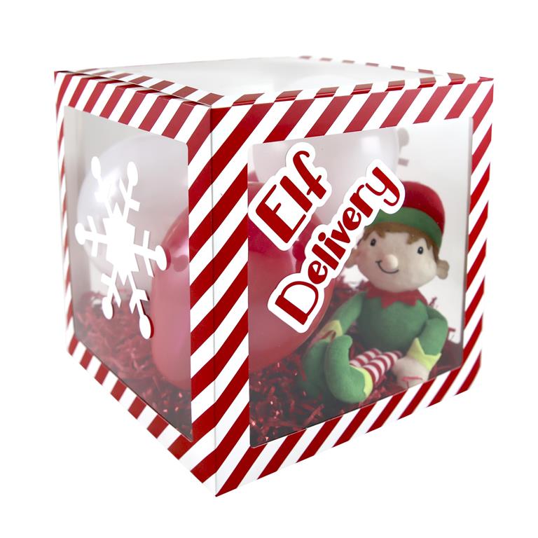 Christmas Candy Stripe Balloon Box