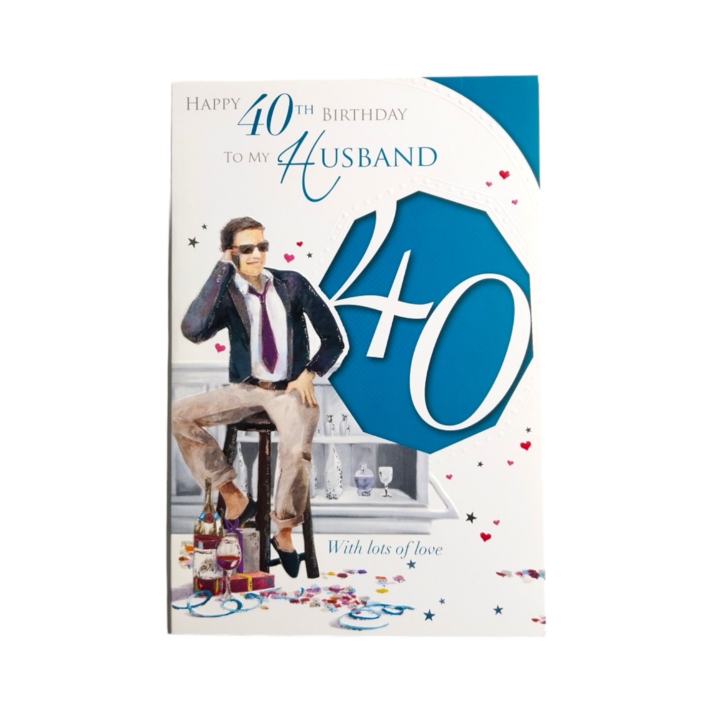 With Lots of Love To My Husband 40th Birthday Celebrity Style Card