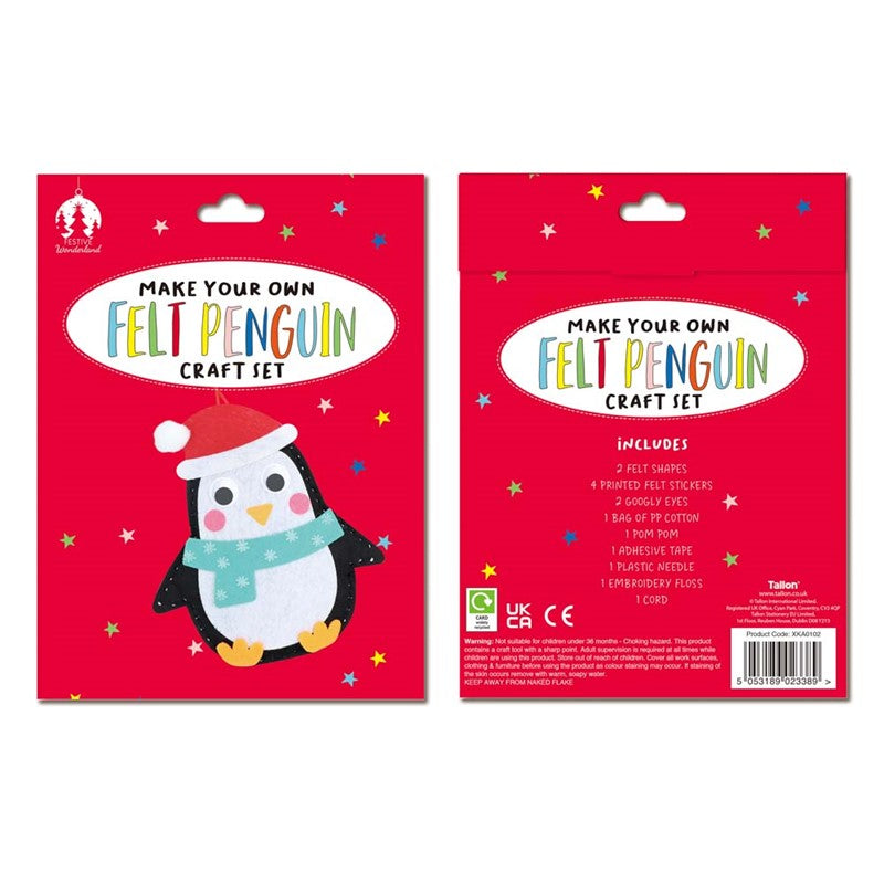 Single Make Your Own Felt Christmas Character Santa OR Penguin