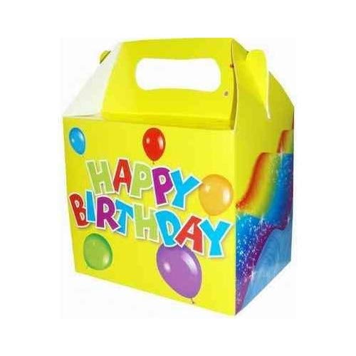 Pack of 6 Happy Birthday Lunch Meal Boxes Party Bags