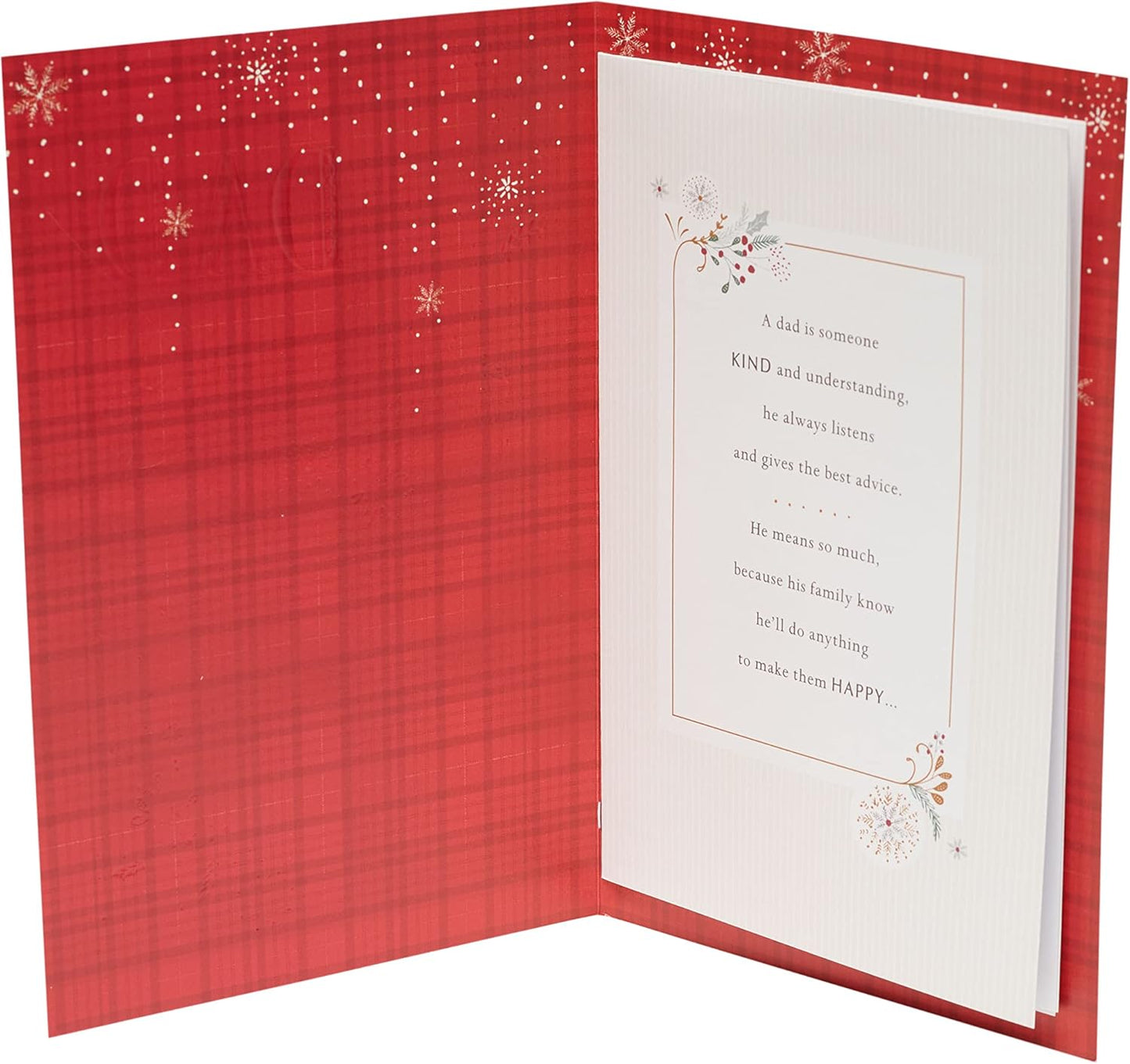 Sentimental Lovely Verse Dad Christmas Card