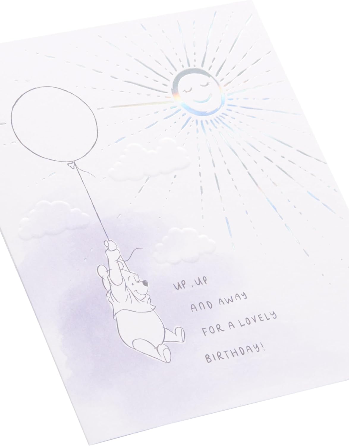 Cute Balloon Design Disney Winnie The Pooh Birthday Card