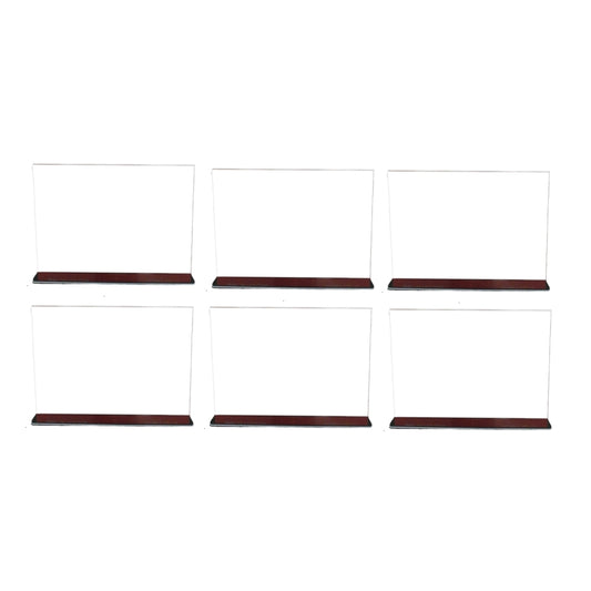 Pack of 6 Horizontal Design Acrylic Sign Holder 29.7cm x 21cm