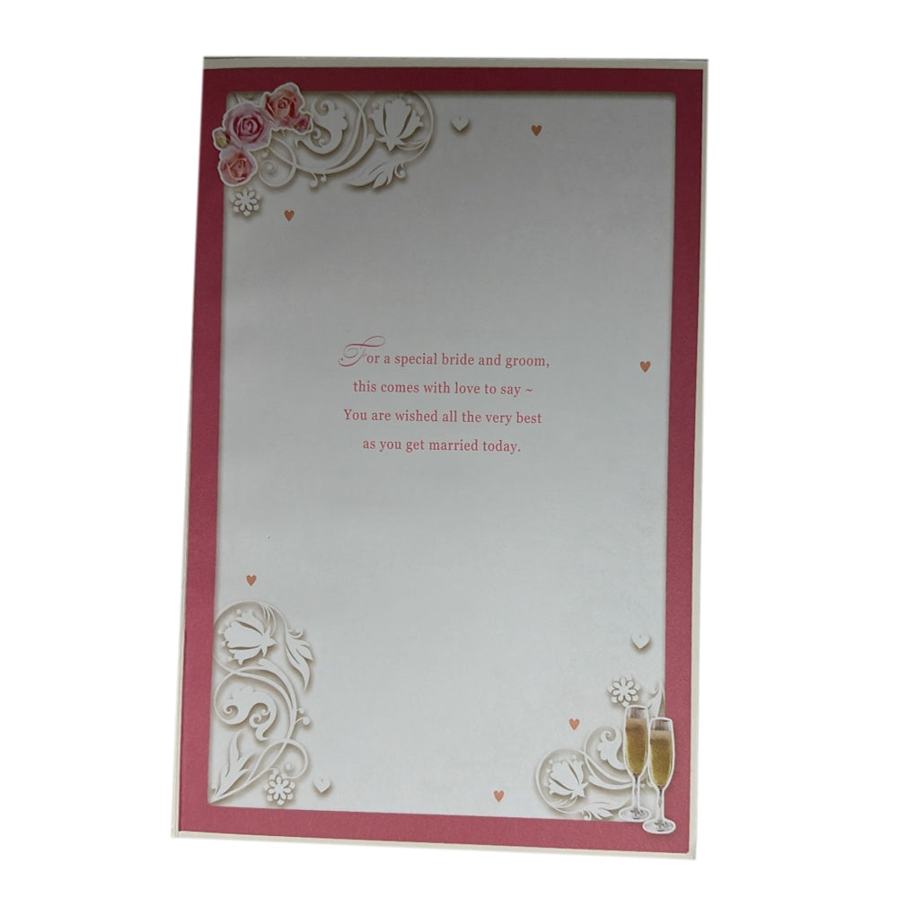 Congratulations to Daughter & Son In Law Wedding Day Opacity Card