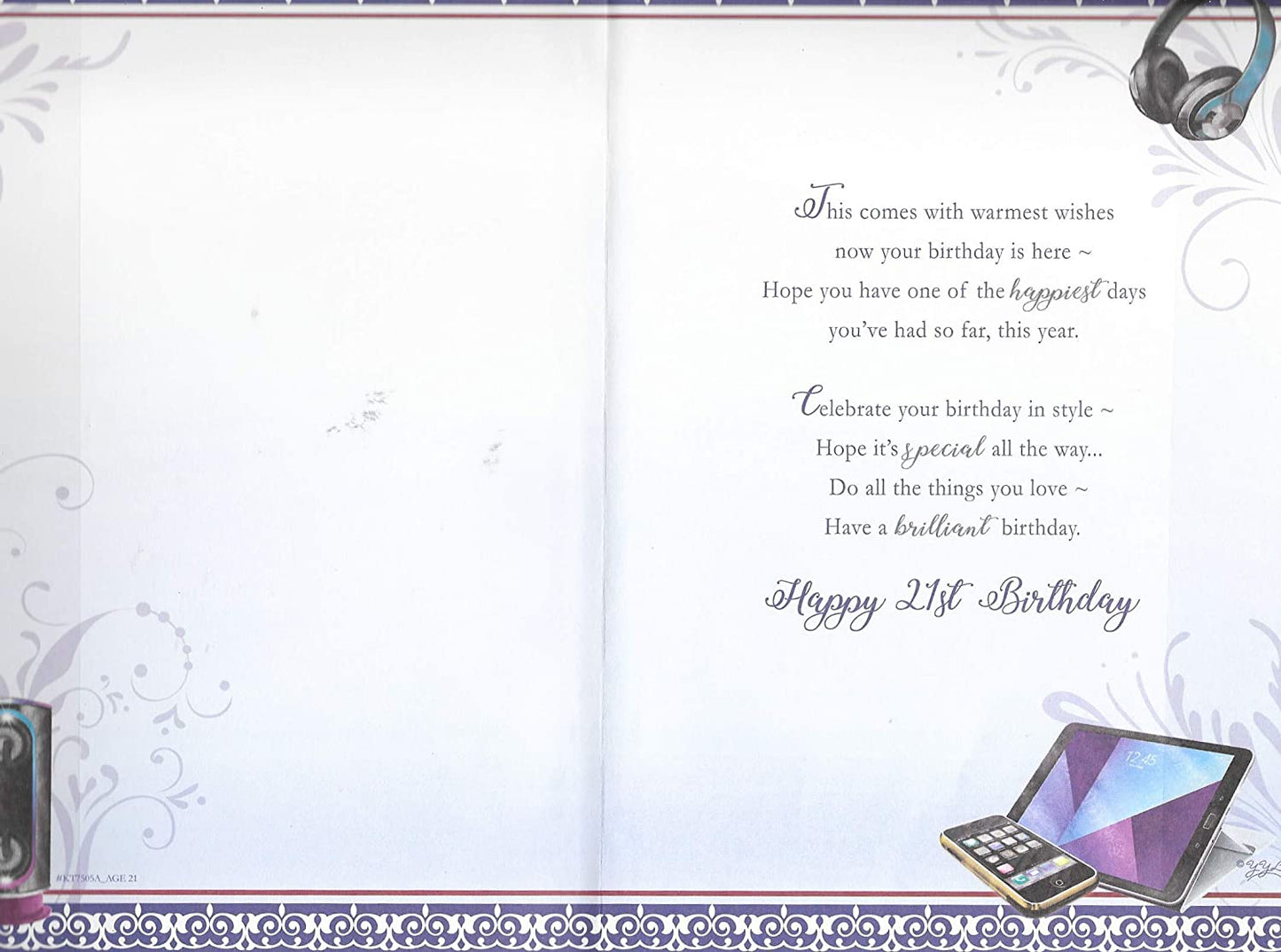 On Your 21st Birthday Male Keepsake Treasures Greeting Card