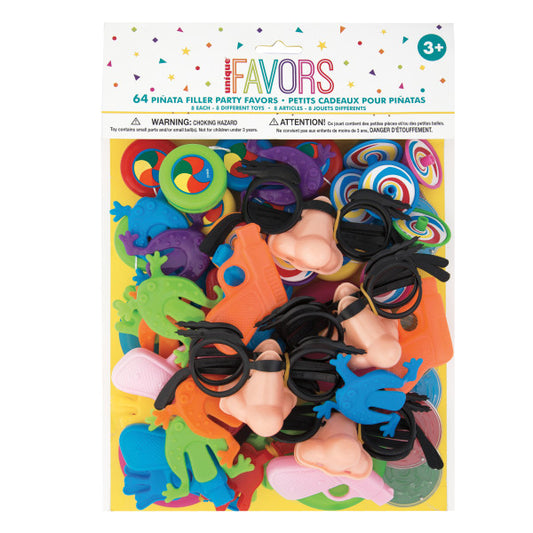 Pack of 64 Pinata Filler - Favors