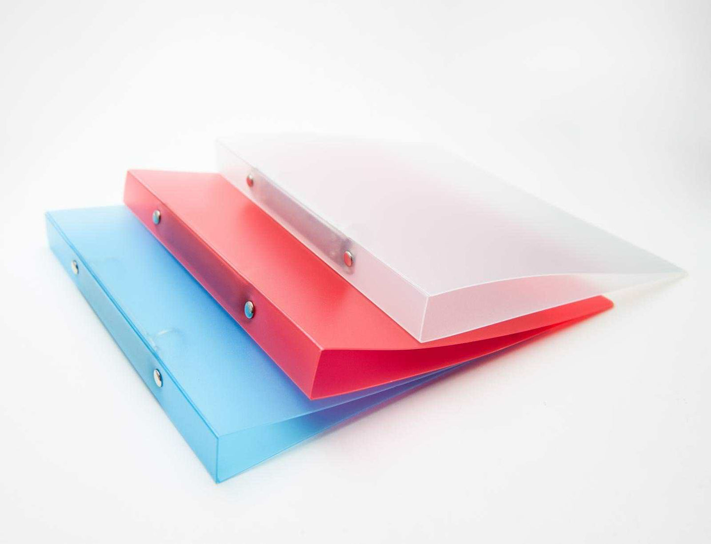 A5 Slim Red Translucent Ringbinder