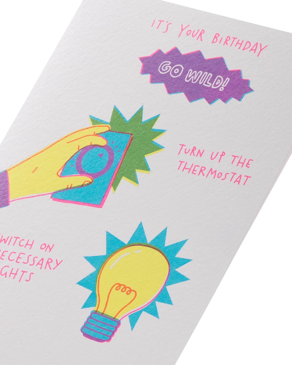 Funny Thermostat and Bulb Design Birthday Card