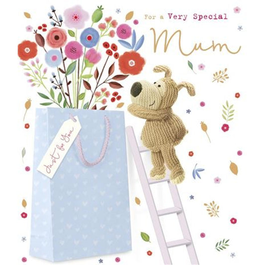 Boofle On Ladder Special Mum Mother's Day Card